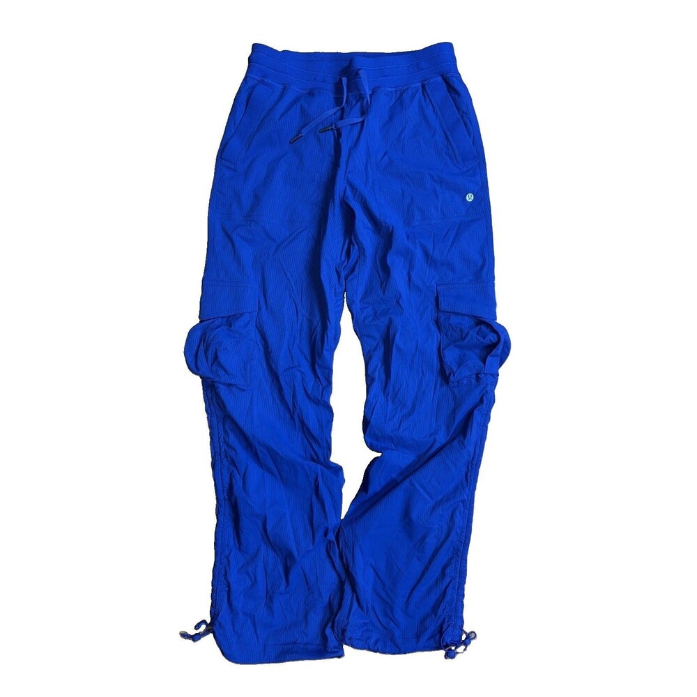 LULULEMON- Dance Studio Relaxed-Fit Mid-Rise Cargo Blue Size Small LW5GILS